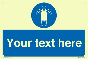 Custom Protective Apron Required Sign